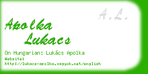 apolka lukacs business card
