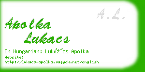 apolka lukacs business card